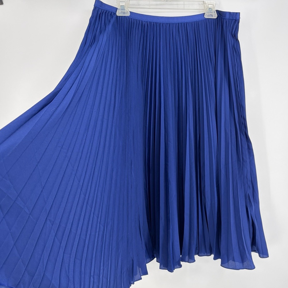 Polo Ralph Lauren Pleated Skirt Womens XXL Royal Blue Accordion Midi Preppy - Picture 5 of 6